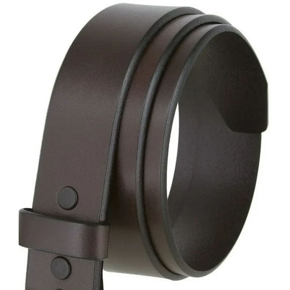 Genuine Leather Snap on Belt Strap, Heavy Duty, Durable, 1.75" Wide One Piece Plain Belt, Easy Carry and Everyday Use Belt Strap