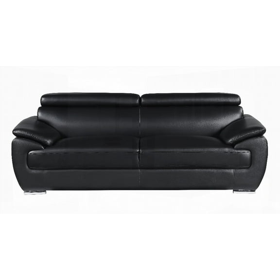 Genuine Leather Sofa Equipped with 3-layer High-density Foam Cushioning and a Solid Brazilian Wood Frame