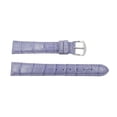 thumbnail image 1 of Genuine Leather Square Crocodile Grain 20mm Purple Watch Strap, 1 of 2