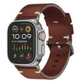 thumbnail image 1 of Genuine Leather Strap for Apple Watch Ultra 3 - 49mm Leather Band (Brown), 1 of 5