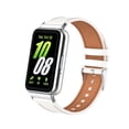 thumbnail image 1 of Genuine Leather Strap for Samsung Galaxy Fit 3 Smart Watch Band Accessories Replace Belt Wristband for Galaxy Fit 3 Bracelet (WHITE,For Galaxy Fit 3), 1 of 7