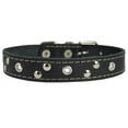 thumbnail image 1 of Genuine Leather Studded Dog Collar, Black, 1" Wide. Fits 13"-17.5" Neck Size, 1 of 3