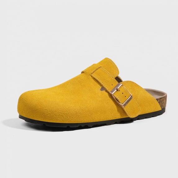 Genuine Leather Suede Classic Clog Womens Shoes - Slip-on Mule Comfortable Shoes for Women