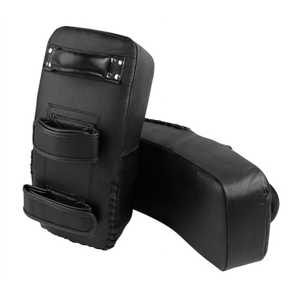 Genuine Leather Thai Kicking Pads Muay Thai Kickboxing MMA Training Punch Strike (Pair)