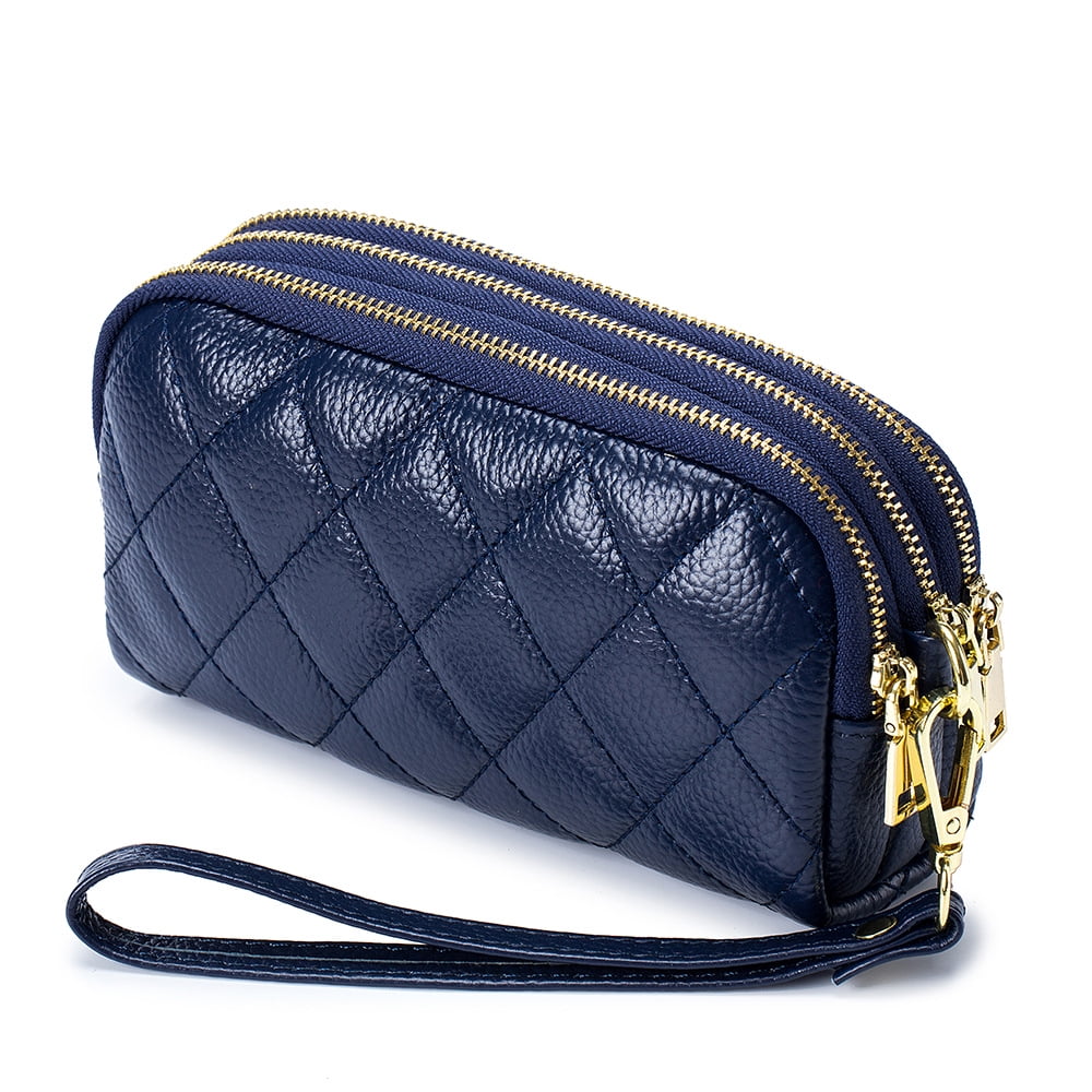 Genuine Leather ThreeLayer Women‘s Clutch TopLayer Cowhide 2021 Long