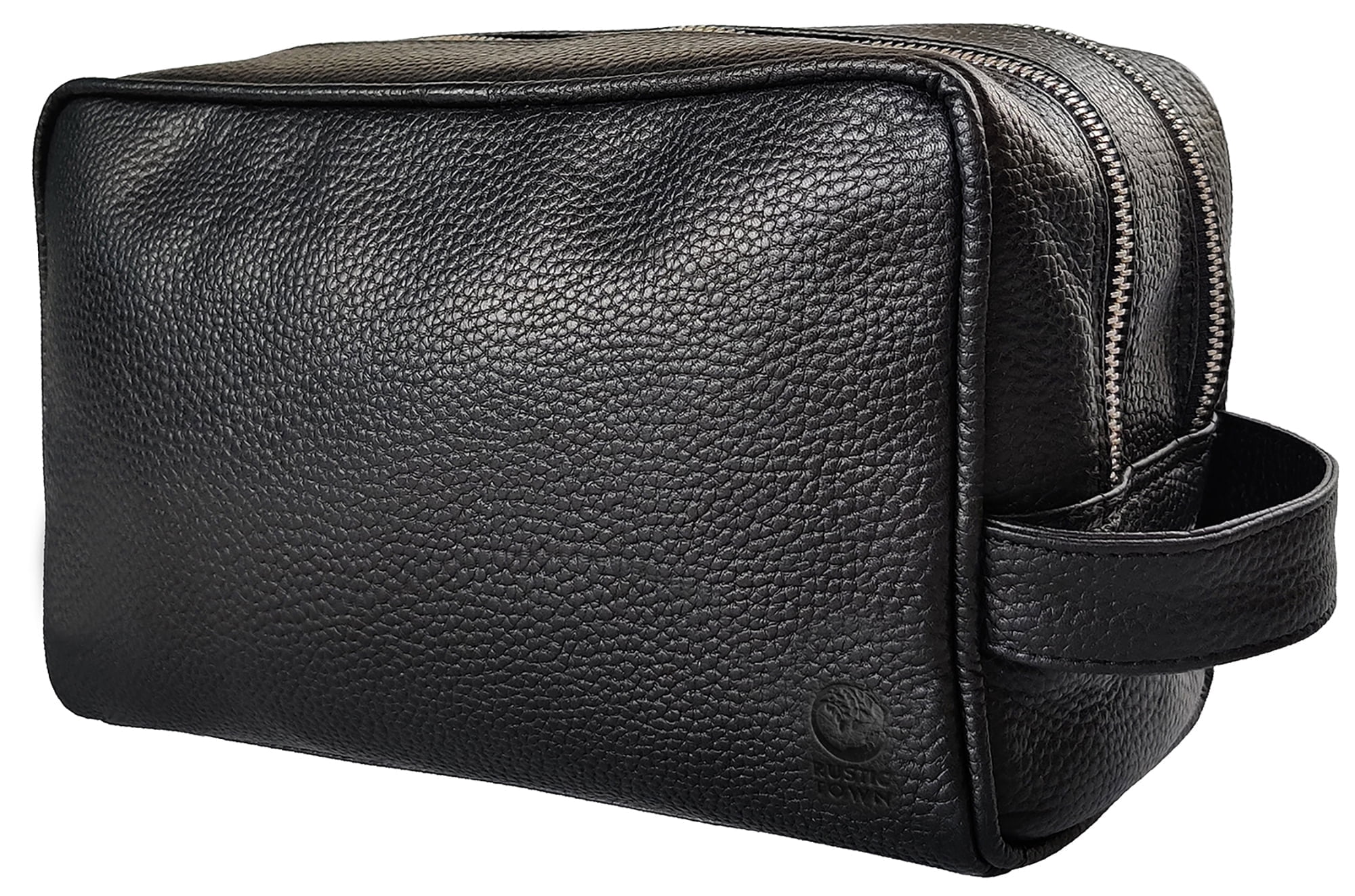 Genuine Leather Toiletry Bag for Men Women Hygiene Organizer Travel Dopp Kit Shaving Makeup Cosmetic Organizer by Rustic Town