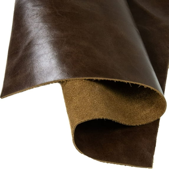 FabricLA Genuine Leather Tooling and Crafting Sheets | Heavy Duty Full Grain Cowhide (1.0-1.2mm) 6X12 - Denver Brown