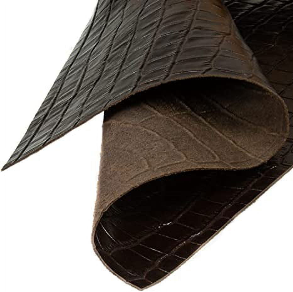 Full-Grain Crazy Horse Leather Sheets - 1.8-2.1mm Oil-Tanned Cowhide For Crafting (12"x24", Black Coffee)