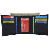 Genuine Leather Trifold Lambskin Wallet with Center ID Window 55