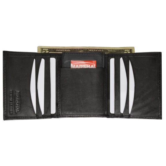 Genuine Leather Trifold W/Removable ID Holder Mens Wallet 2955