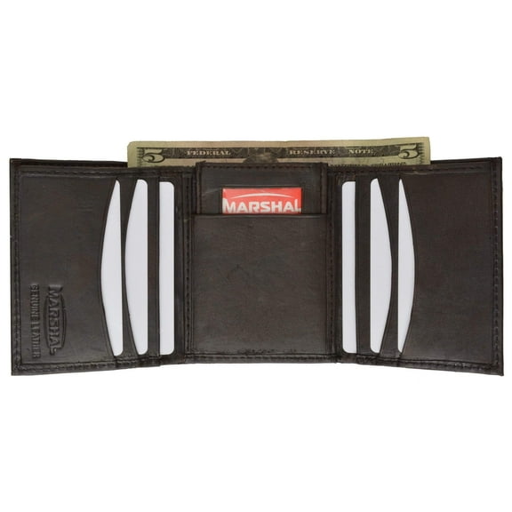 Genuine Leather Trifold W/Removable ID Holder Mens Wallet 2955