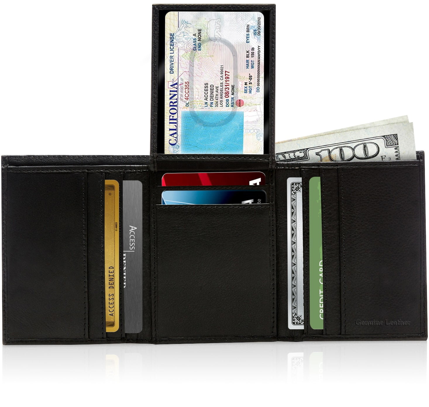 Men's Trifold Wallet 2-Piece Set, Men's Accessories