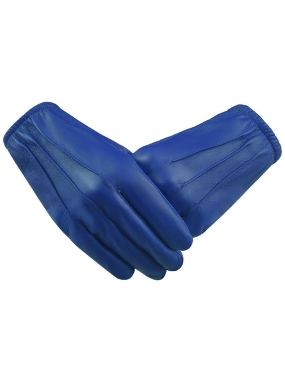 Genuine Leather Unlined Low Cut Police Gloves, Dress Gloves, Search Gloves, Parade Gloves For Men