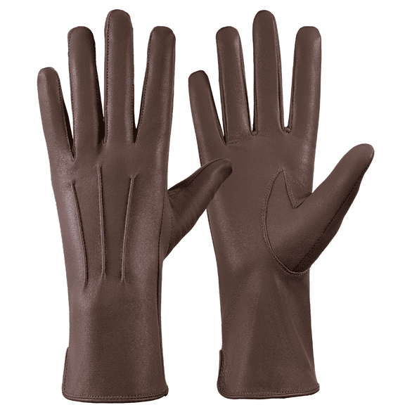 Genuine Leather Unlined Women Coffee Dress Gloves With Beautiful Standard Length Extended Up to 2 Inches From Wrist… Fashion Isabella gloves