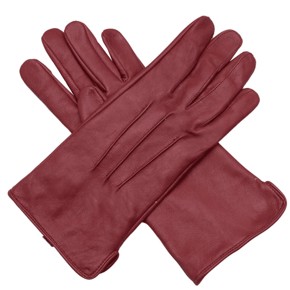 Gloves007 Genuine Leather Unlined Women Dress Gloves with Beautiful Standard Length Extended Up to 2 Inches from Wrist Fashion Isabella Glove Medium
