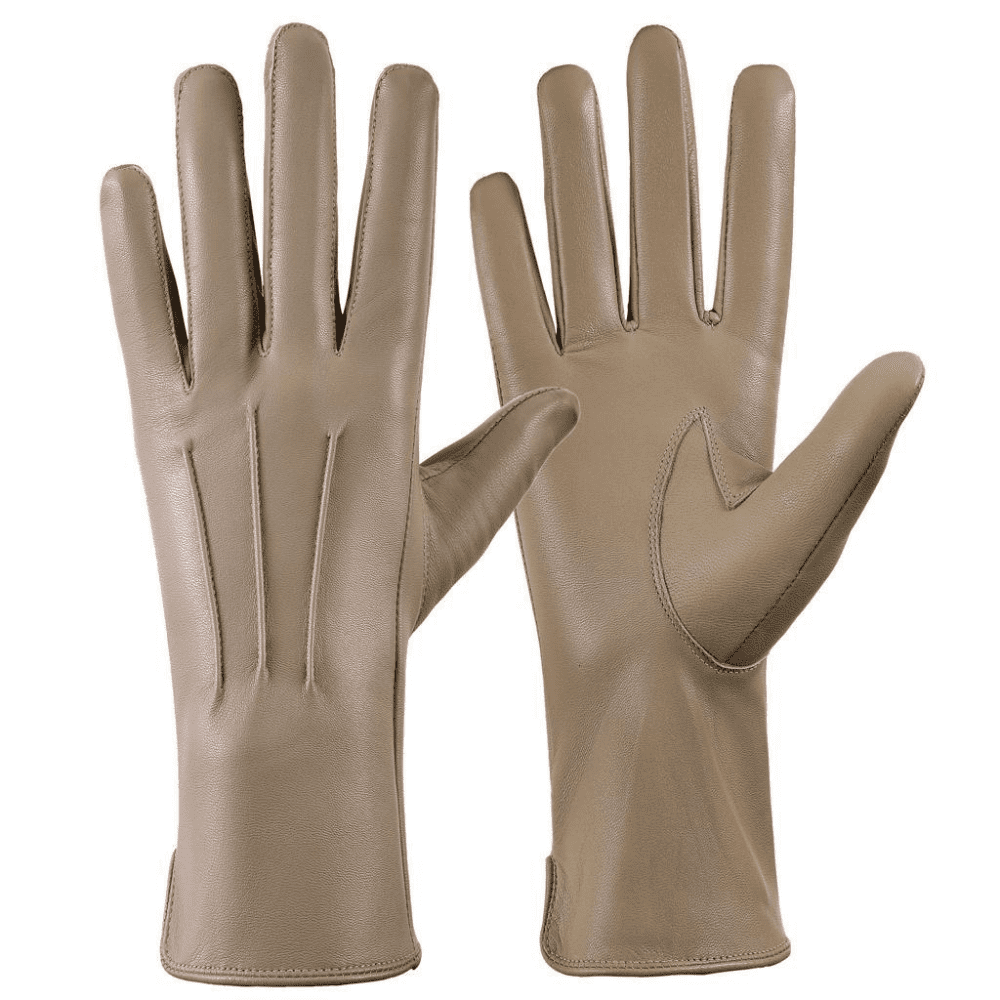 Genuine Leather Unlined Women Dress Gloves With Beautiful Standard