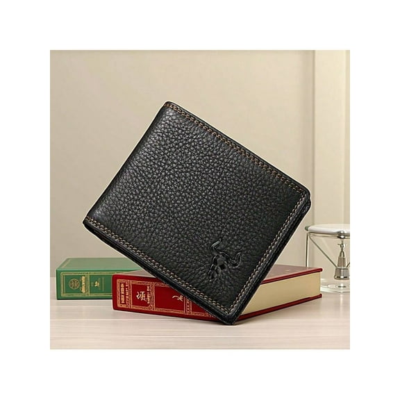 Genuine Leather Wallet For Men,Bifold/Trifold Design Card Holder Wallet Large Capacity With 13 Card Slots,3 Bill Compartments 1 ID Window Classic Vintage Minimalist Slim Small Wallet