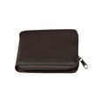 thumbnail image 1 of Genuine Leather Wallet, Zipper Closure - Measures 9 1/2" Long x 3 1/2" Wide Open, Brown, 1 of 4
