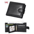 thumbnail image 1 of Genuine Leather Wallet for Men RFID Blocking Bifold Style Large Capacity with Card Slots Gift Box Father’s Day Gift for Dad, Black, 1 of 9