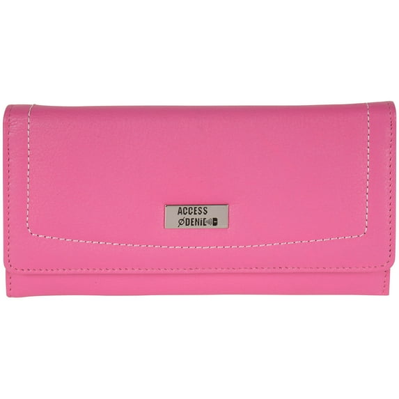 Genuine Leather Wallets For Women - Ladies Accordion Clutch Wallet With Coin Purse Pocket And ID Window RFID Blocking