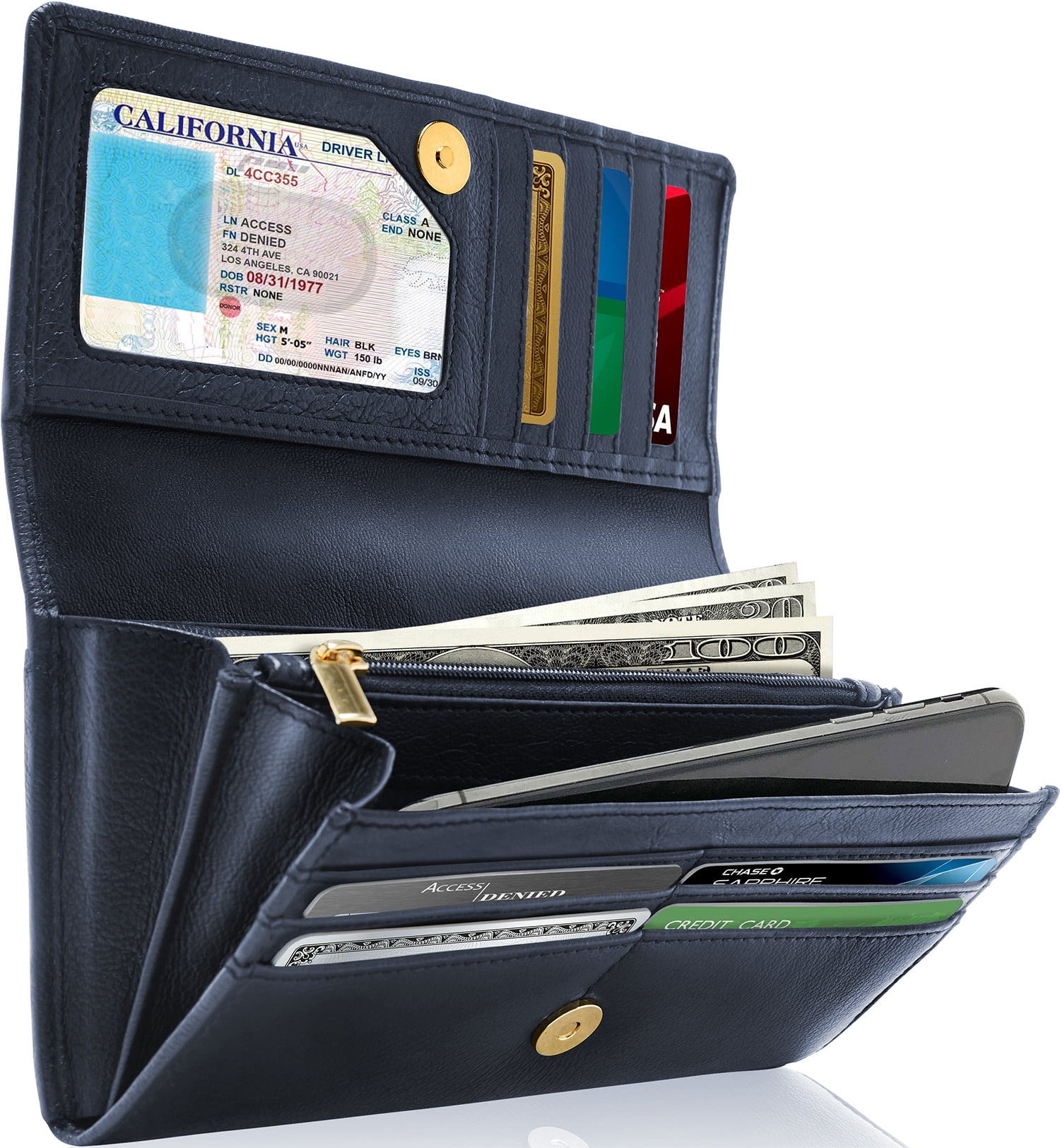 Coin purse with id window sales