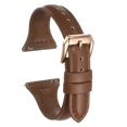 thumbnail image 1 of Genuine Leather Watch Band 20mm Quick Release Elegant Top Grain Replacement Strap Brown/Rose Golden Tone, 1 of 6