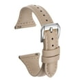 thumbnail image 1 of Genuine Leather Watch Band 22mm Quick Release Elegant Top Grain Replacement Strap Cream/Silver Tone, 1 of 6