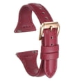 thumbnail image 1 of Genuine Leather Watch Band 22mm Quick Release Elegant Top Grain Replacement Strap Dark Red/Rose Golden Tone, 1 of 6
