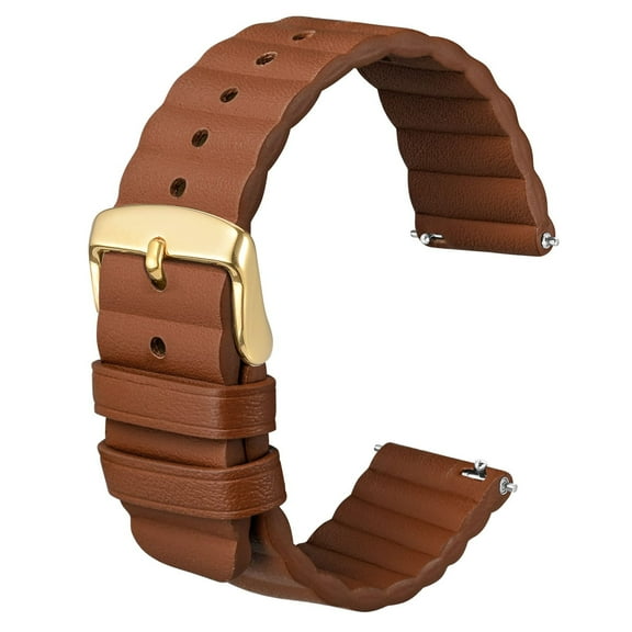 Genuine Leather Watch Band for Men and Women,18mm Quick Release Premium Replacement Watch Strap
