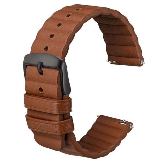 Genuine Leather Watch Band for Men and Women,20mm Quick Release Premium Replacement Watch Strap
