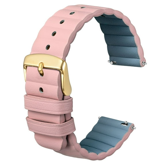 Genuine Leather Watch Band for Men and Women,22mm Quick Release Premium Replacement Watch Strap