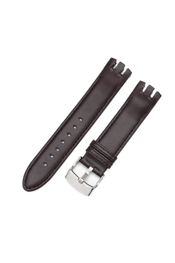 Genuine Leather Watch Strap Fit For Swatch Yts401 402403g Waterproof Sweat-Proof Arc Interface Watchband Accessories 20mm Wrist Strap