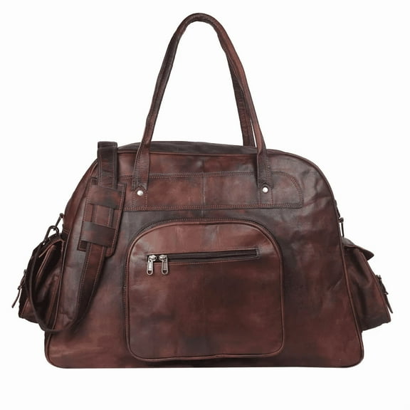 Genuine Leather Weekend Bag- Weekend Handbag , Weekender Duffel, Travel bag