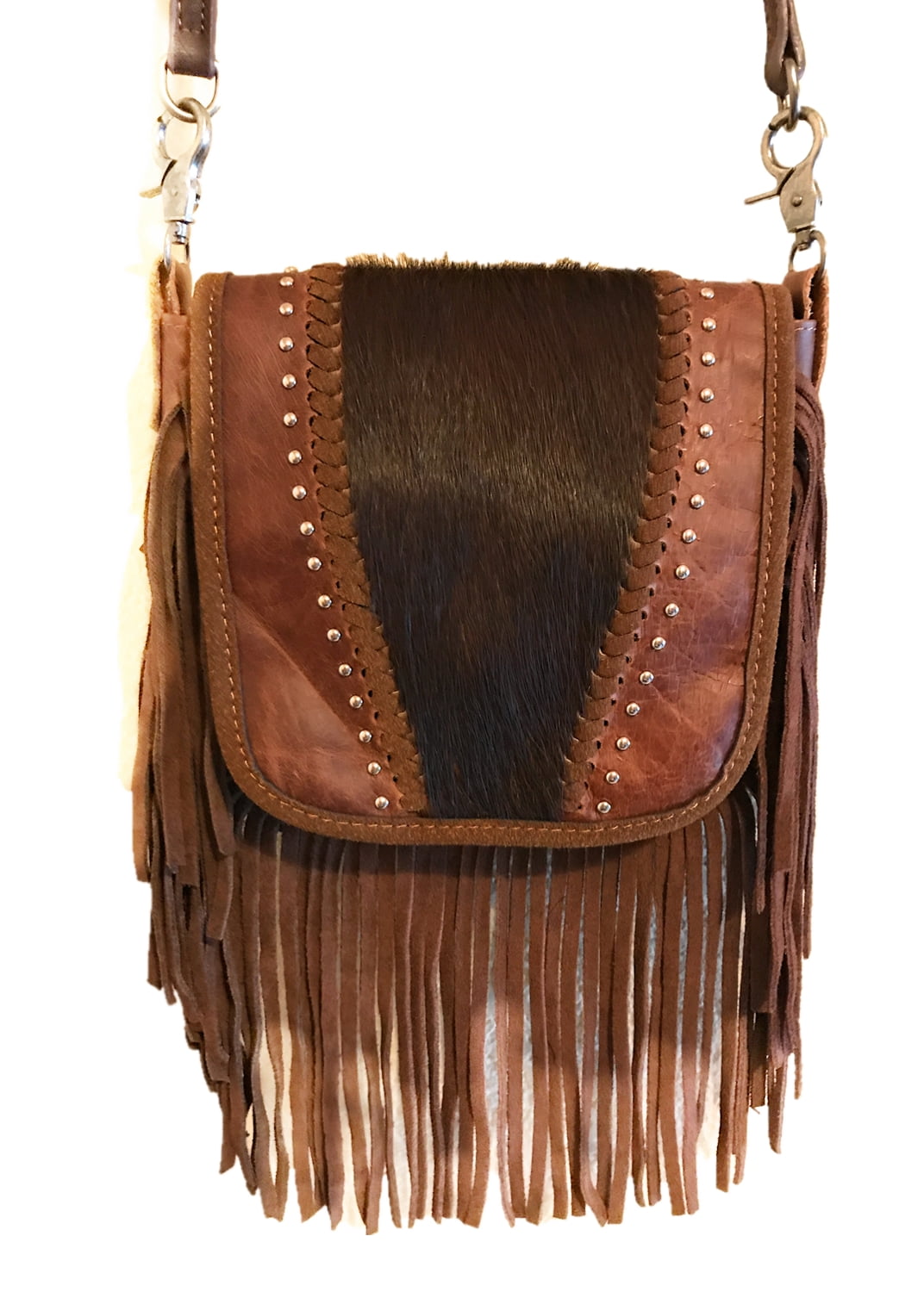 Concho/Cowhide and genuine leather tooled Genuine Leather Western Flower Concho Tool Cowhide Women  main image 3