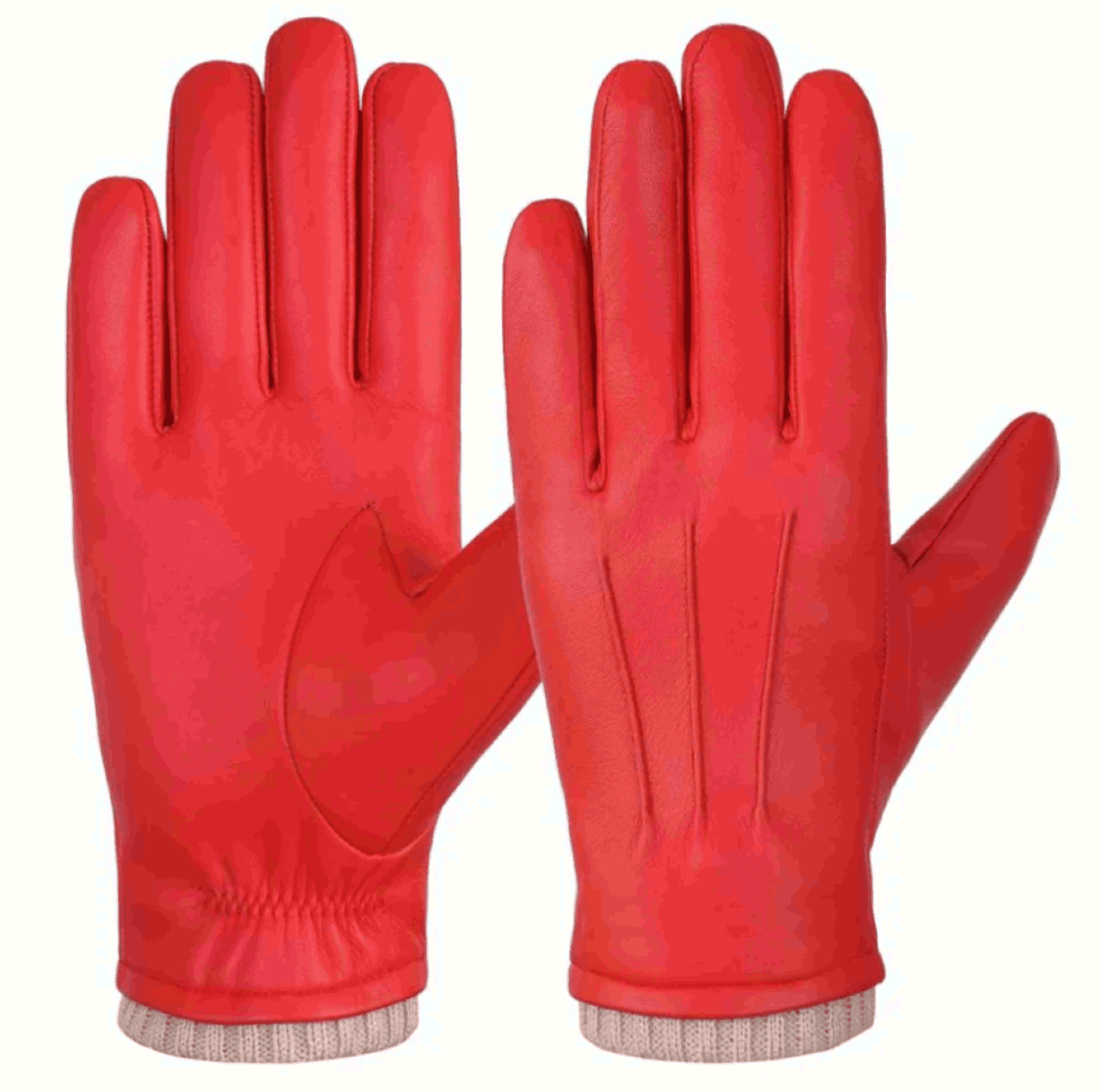 Genuine Leather Winter Dress Gloves, Fleeced Lined for Men
