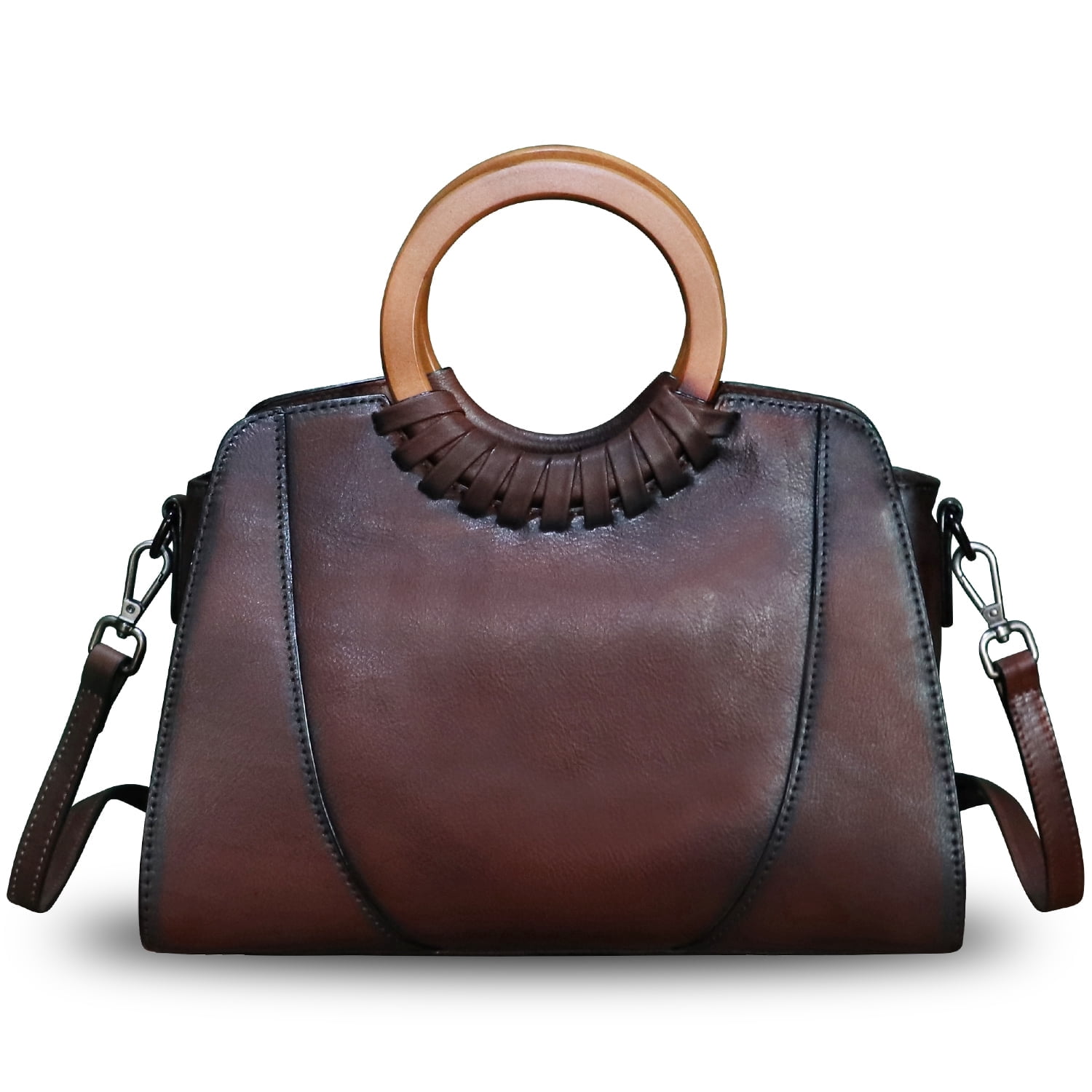 Genuine Leather Women Purses and Handbags Handmade Shoulder Bag Crossbody Bag