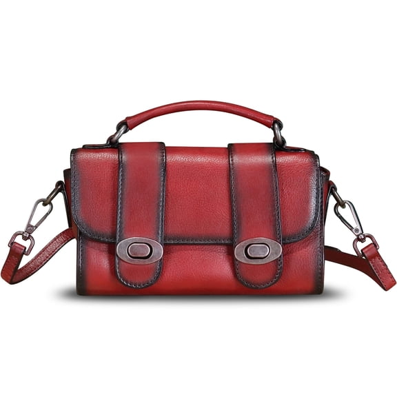 Genuine Leather Women Purses and Handbags Vintage Shoulder Bag Crossbody Pureses
