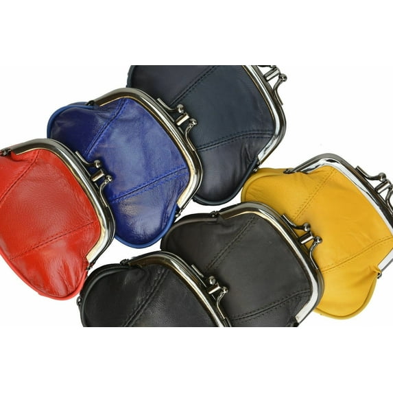 Genuine Leather Women's Change Purse Dual Compartment Coin Purse