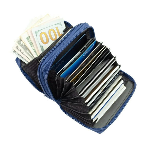 Genuine Leather Women's Large Change Purse Clasps Open Coin Card Holder-Many Colors