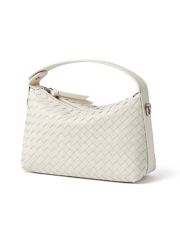Genuine Leather Women's Shoulder Bag 2025 New Niche Fashion Quilted Handheld Dumpling Bag