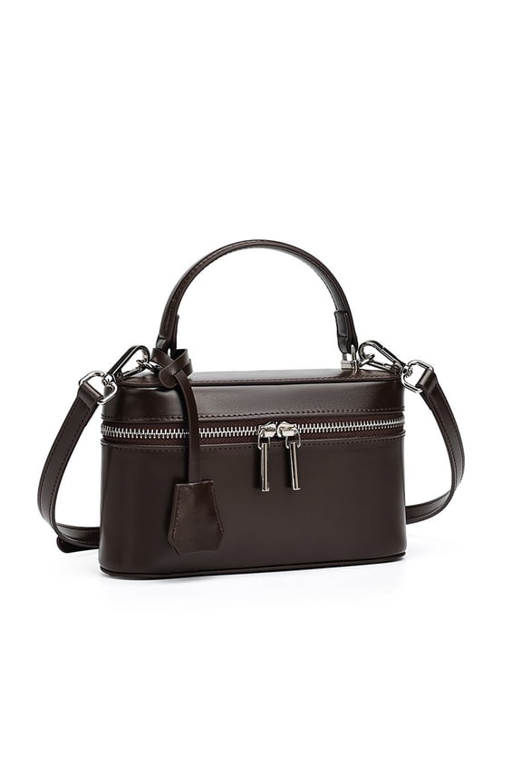 Genuine Leather Women's Shoulder Bag Cowhide Purse Handbag Medium Crossbody Bag Box Bag