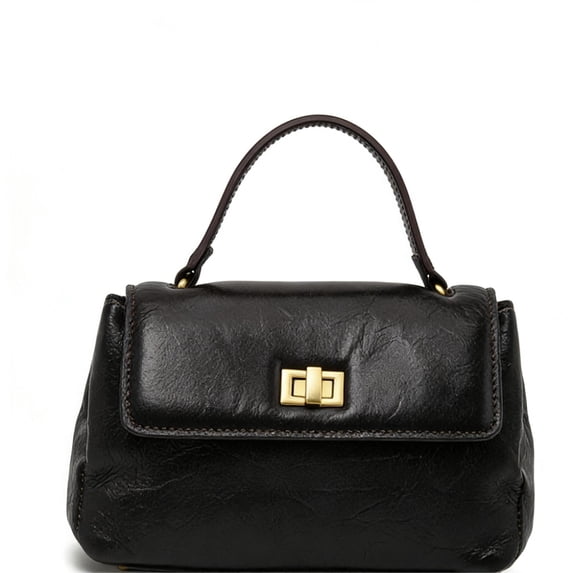 Genuine Leather Women's Soft Mini Flap Shoulder Crossbody Handbag
