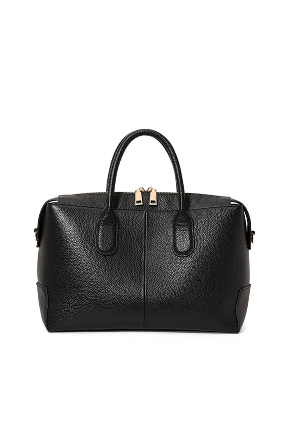 Genuine Leather Women's Tote Bag, Cowhide Top Handle Satchel, Crossbody Shoulder Bag, Pebbled Texture, Large Capacity, For Work Travel Commute