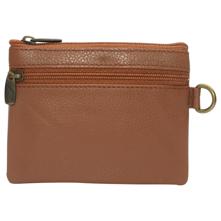 Genuine Leather Womens Purses Coin Purse Cash Change Wallet Key