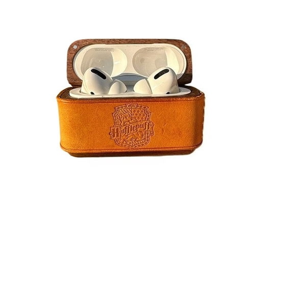 Genuine Leather & Wood AirPods Case, Retro Protective Cover for AirPods 4 & Pro 3/2