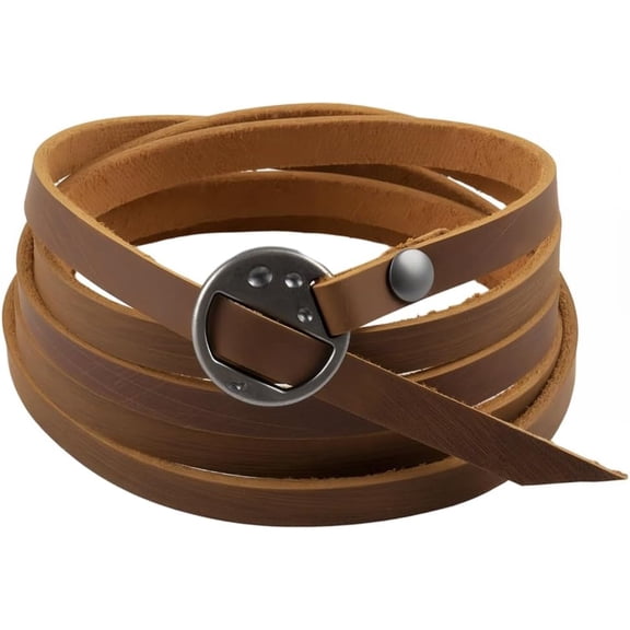 Genuine Leather Wrap Bracelets Trendy Western Stackable Cuff Adjustable Boho Layered Bracelet Arm Armor Vintage Punk Wristlet