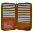 thumbnail image 1 of Genuine Leather Zip Around Credit Card Organizer Wallet with ID Window 729 CF (C), 1 of 14