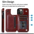 thumbnail image 1 of Genuine Leather iPhone 15 Leather Case-Premium Wallet iPhone 15 Case With Card Slot Come With Free Gift Anti Theft Device To Protect Your Luggages, 1 of 5
