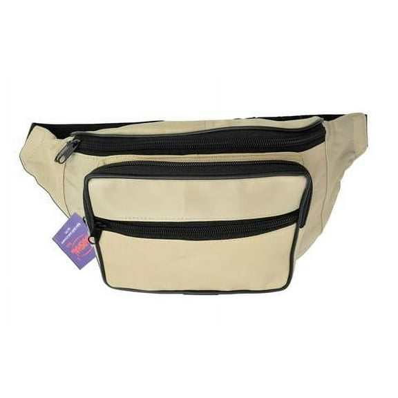 Genuine Leather men's women's travel phone holder Waist Pouch/Fanny pack Beige 005 C