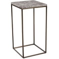 thumbnail image 1 of Genuine Marble Top Antique Bronze Finish Metal End Table - Large, 1 of 4